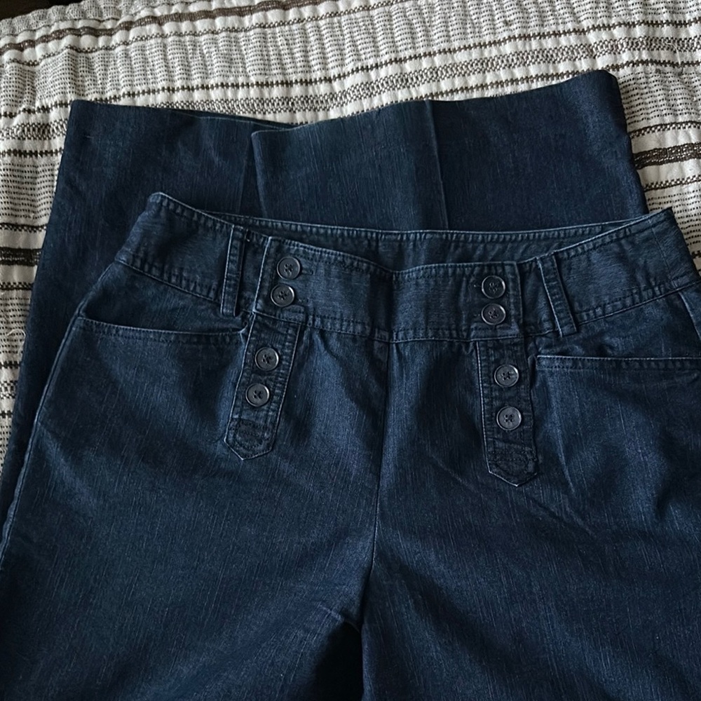 Larry Levine Women's High Rise Dark Blue Jeans